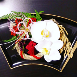 胡蝶蘭のお正月飾り＊プリザーブド&アーティフィシャルフラワー＊贈り物にも 1枚目の画像