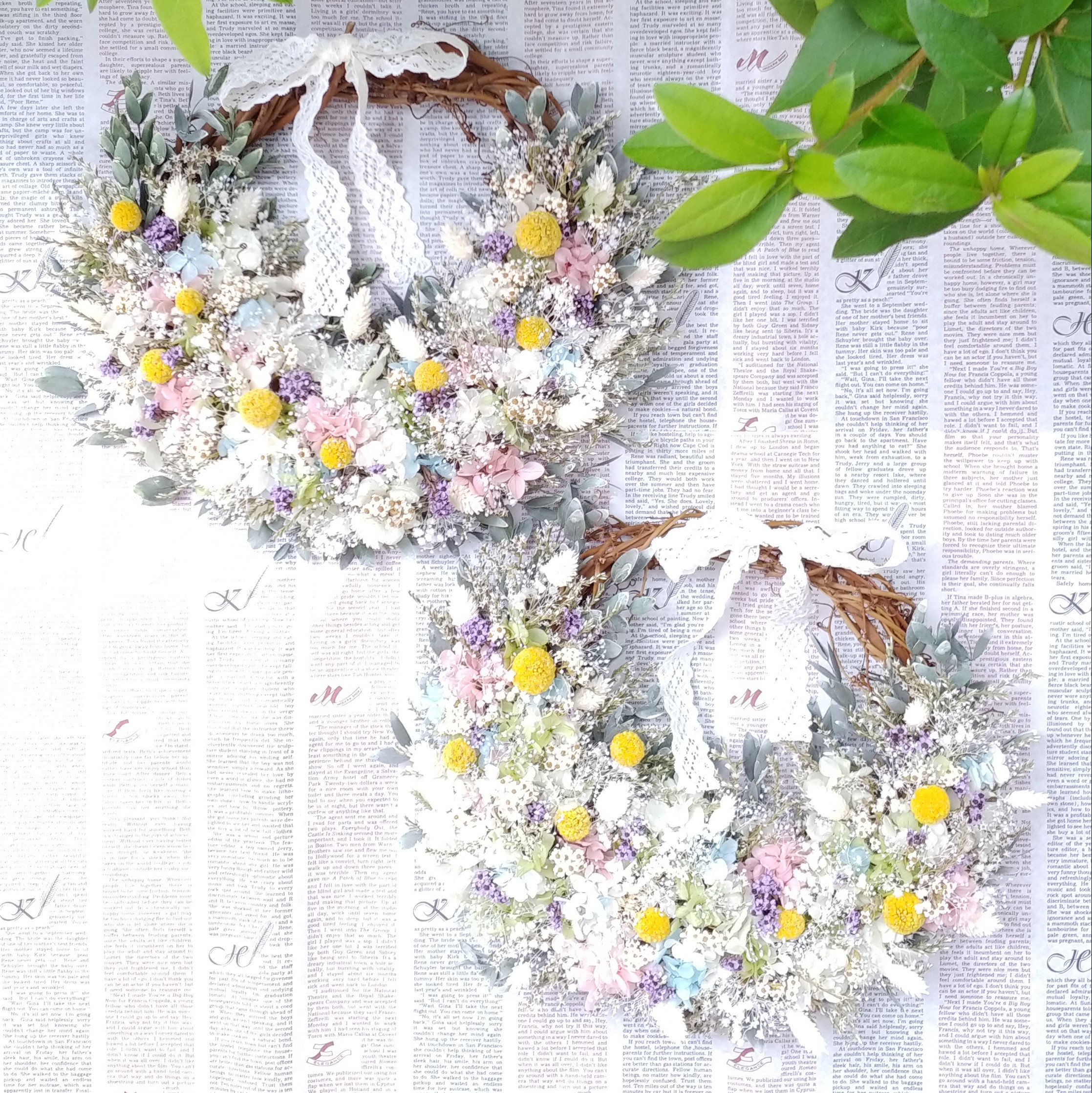 ご両家贈呈などに＊ナチュラルリースセット＊プリザーブドフラワー