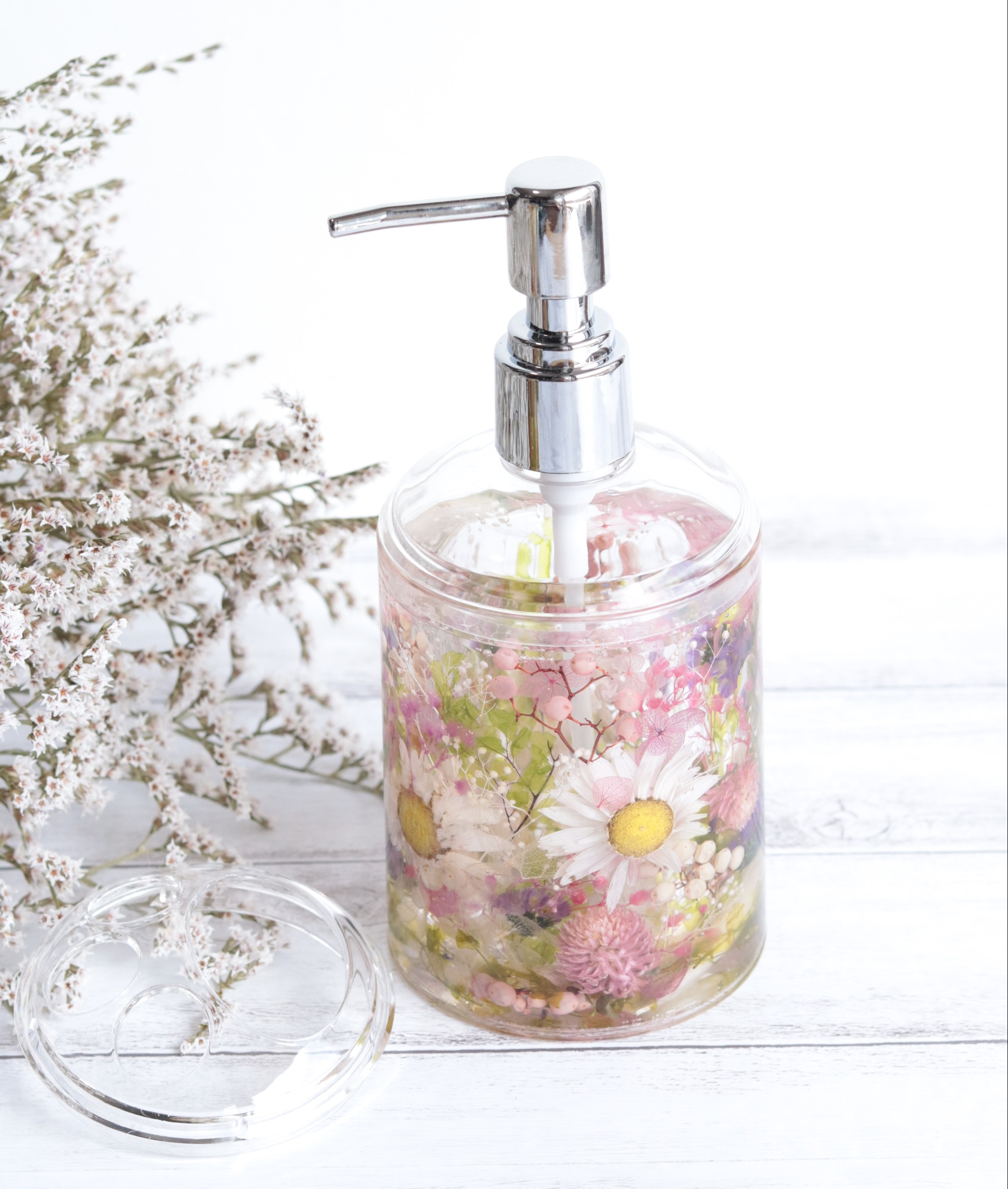 3wayディスペンサー～ボタニカルピンク～＊ハーバリウム＊無料ラッピング付