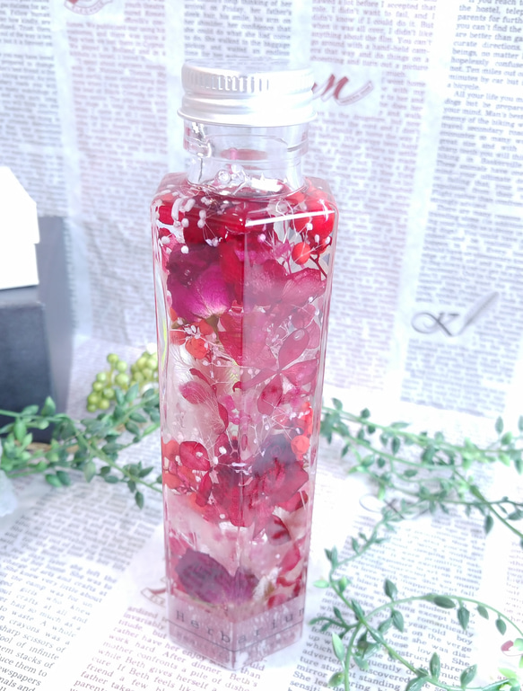 ミニ薔薇を浮かべて～カシスボルドー～母の日ギフト＊無料ラッピング&クリアケース付 9枚目の画像