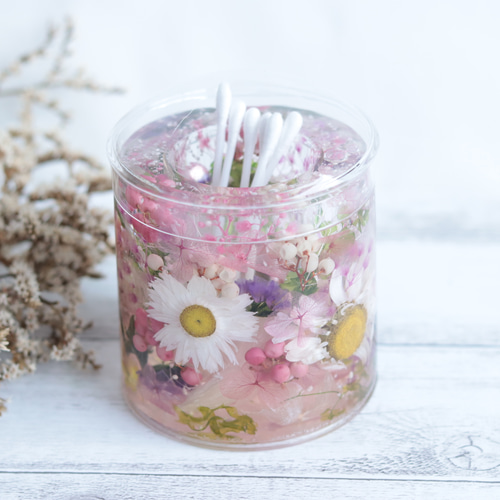 No.27 ピンク系小花＆カラフル系✨固まるハーバリウムリングケース2個 No.27 ピンク系小花＆カラフル系✨固まるハーバリウムリングケース2個