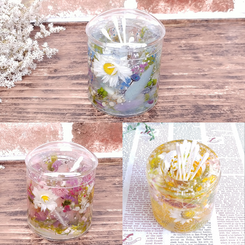 No.27 ピンク系小花＆カラフル系✨固まるハーバリウムリングケース2個 No.27 ピンク系小花＆カラフル系✨固まるハーバリウムリング