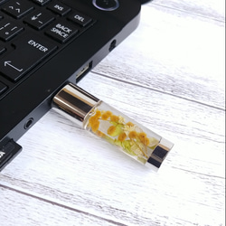 USBメモリ「小花を閉じ込めて」選べるカラーお得な2点セット＊固まるハーバリウム＊無料ラッピン付＊ペア 6枚目の画像