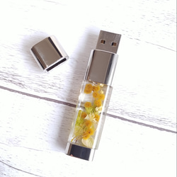 USBメモリ「小花を閉じ込めて」選べるカラーお得な2点セット＊固まるハーバリウム＊無料ラッピン付＊ペア 9枚目の画像
