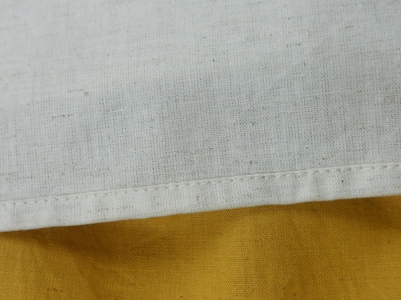 送料無料　２４時間以内発送　日本製　コットンリネン　綿　麻　ギャザーロングスカート　マスタード 6枚目の画像