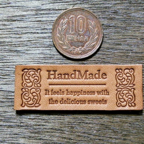 2.英字スタンプ ミニミニカット 革タグ 50枚 2.英字スタンプ ミニミニカット 革タグ 50枚