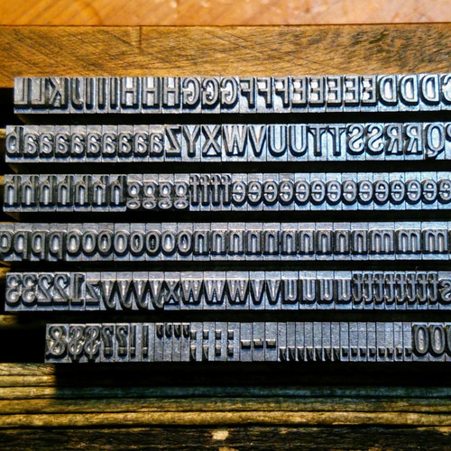 12pt News Gothic メタルスタンプ 活字 刻印 レザークラフト その他