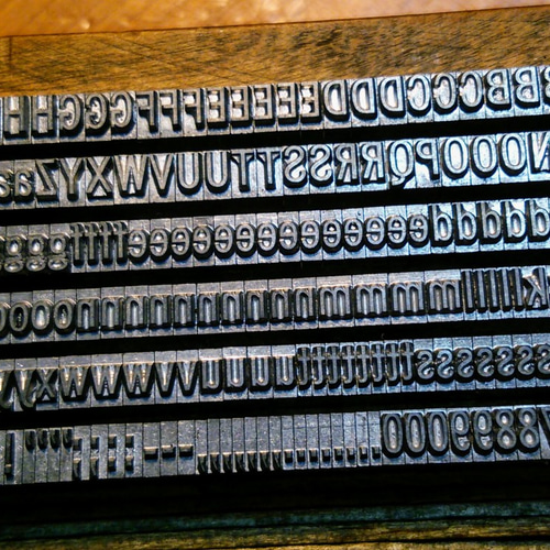 12pt News Gothic メタルスタンプ 活字 刻印 レザークラフト