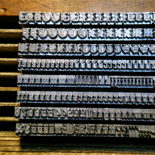 12pt Lafayette Text メタルスタンプ 古書体 アルファベット その他