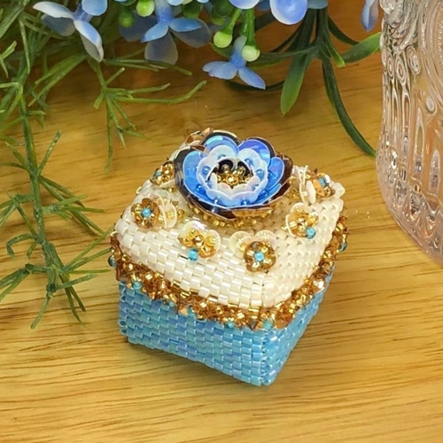 ビーズ キット 送料無料】花小箱 mini ～アクア～/デリカM