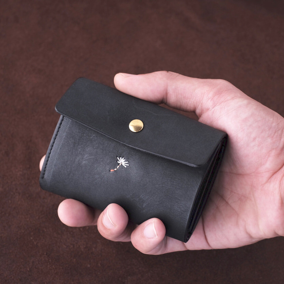 Creema限定 お得なセット  カラーが選べる 小さな財布と小さなキーケースセット 刺繍 5枚目の画像