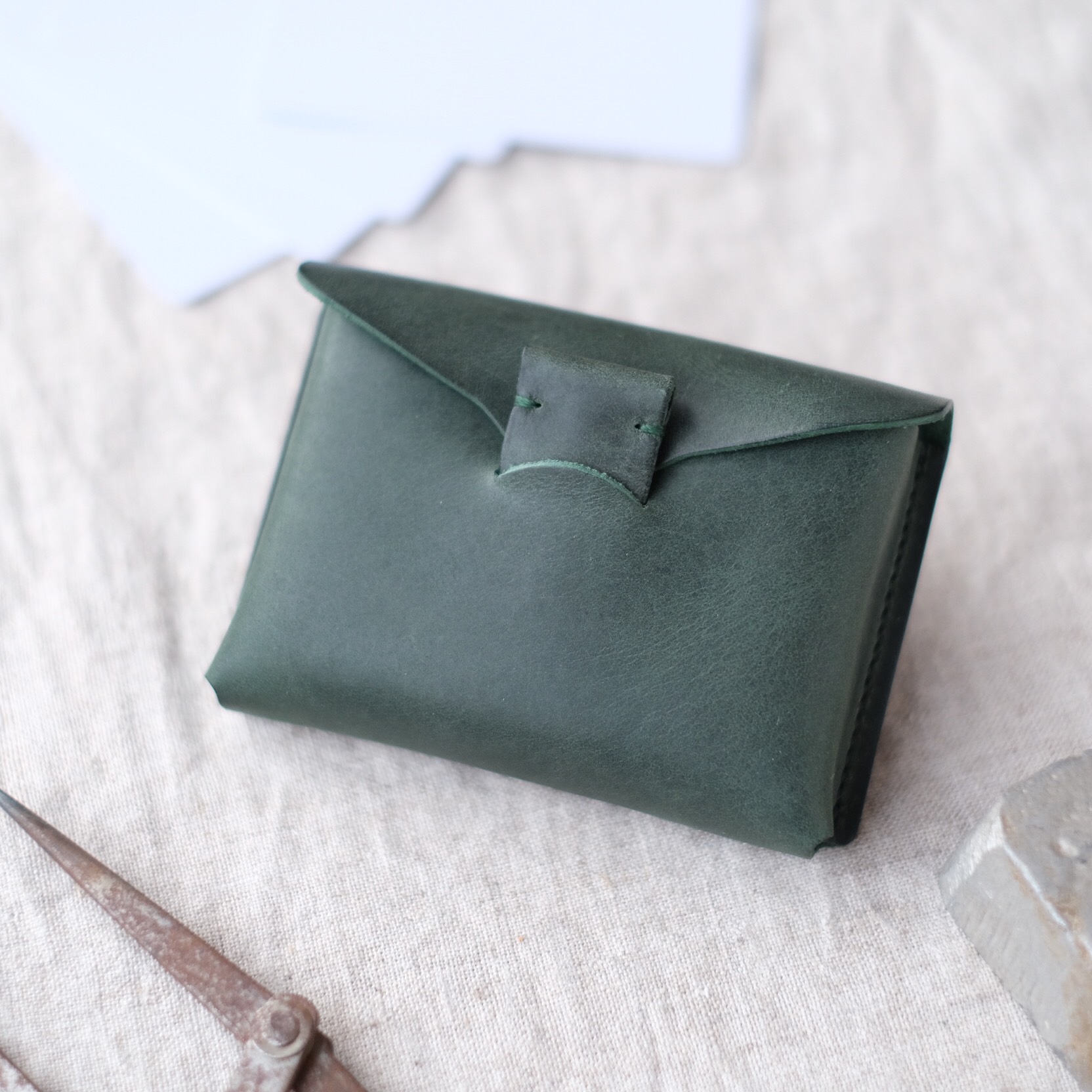 引き出す カードケース グリーン