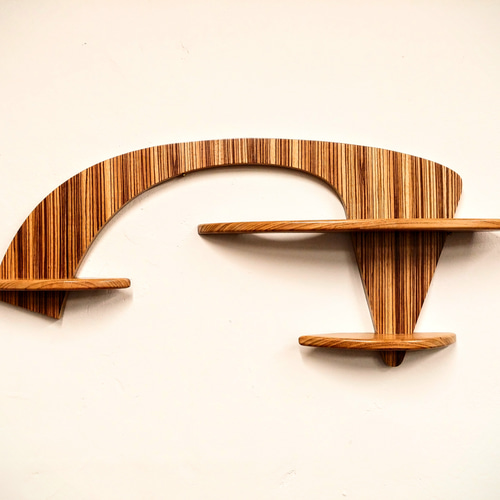 ミッドセンチュリーデザイン ウオールラック 飾り棚 吊り棚