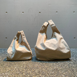 皺紋環保袋【米色，2種尺寸可選】 第1張的照片