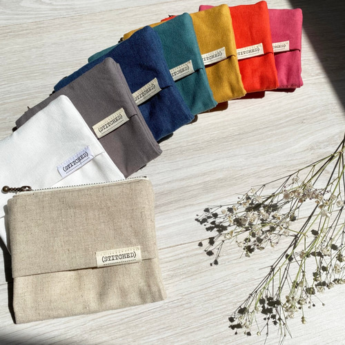 再販(STITCHED)リネンエチケットポーチ✧マスクケース・ティッシュ