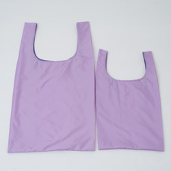 柔和的顏色 智慧環保袋，可折疊成塑膠袋型/卡片尺寸 紫色 第4張的照片
