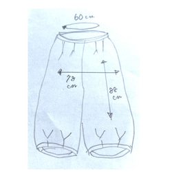 お値下げ　　カーキリネン100%タック入りサーカスパンツ 5枚目の画像