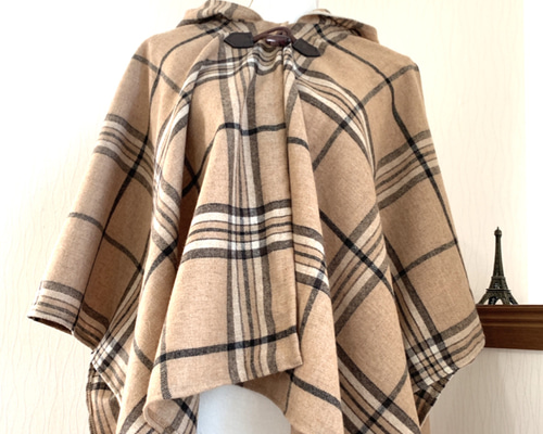 新品 ミッソーニ ポンチョ カーディガン フード付 チェック柄 オレンジ 1_c6fcf8379b769f20c9505d1f23f0