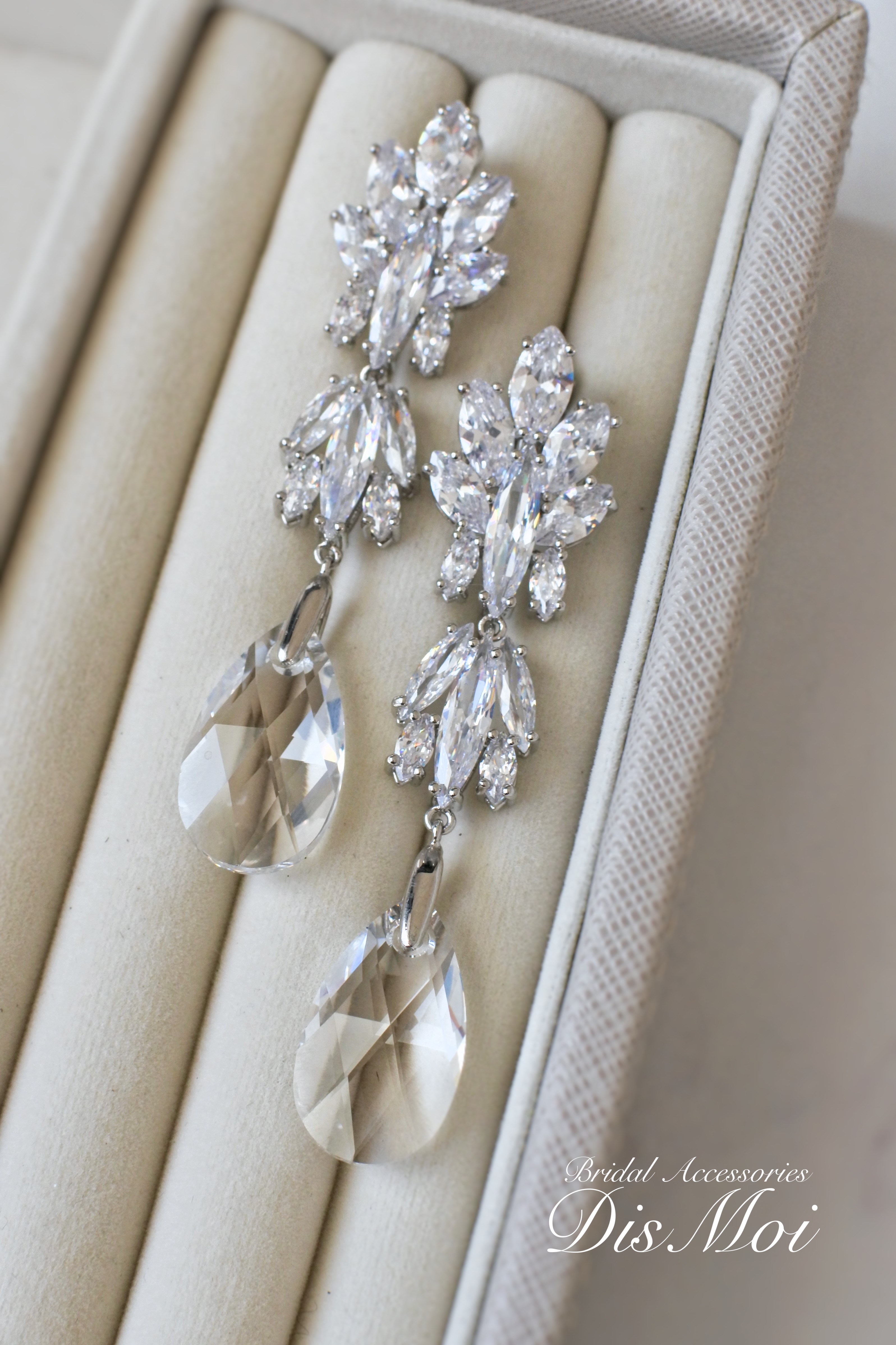 スワロフスキー×ジルコニアピアス/イヤリング ブライダルピアス ブライダルイヤリング スワロフスキーイヤリング 結婚式に