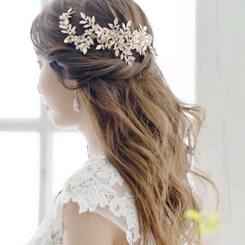 ヘッドドレス 結婚式 花嫁 ヘアアクセサリー ヘッドアクセサリー