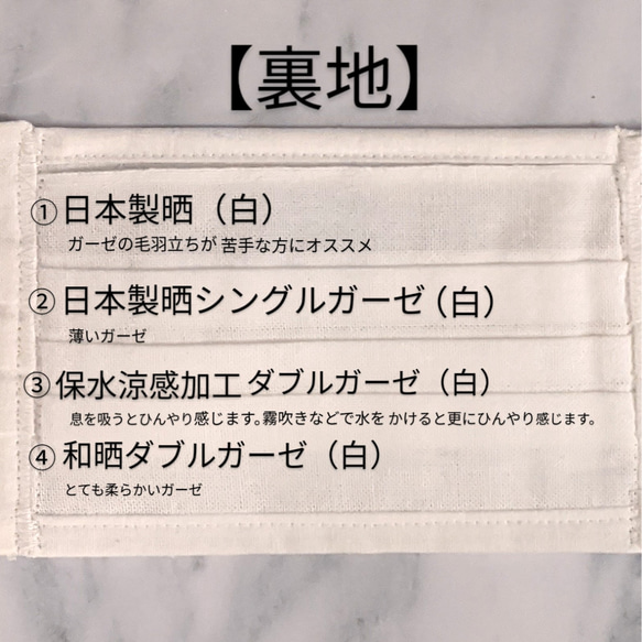 再販【送料無料】2枚セット/小さめサイズ/洗えるマスク/プリーツマスク/ハーフリネン/ノーズワイヤー入/内ポケット付 5枚目の画像