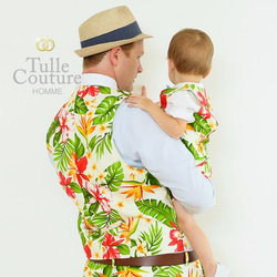 【男士背心】Aloha Pattern Tropical Poplin M / L 第2張的照片