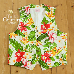 【男士背心】Aloha Pattern Tropical Poplin M / L 第4張的照片