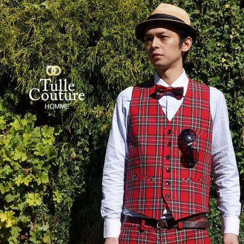人気商品】【メンズベスト】ロイヤル タータンチェック M / L ベスト