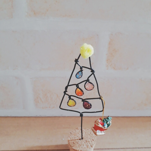 ミニクリスマスツリー ワイヤーアート 立体・オブジェ ゆずはうす 通販