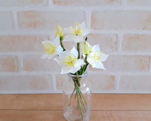 アメリカンフラワー ミニ水仙 他 #503 #ディップフラワー スイセンを