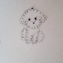 つぶらなおめめのトイプードル ワイヤークラフト ワイヤーアート