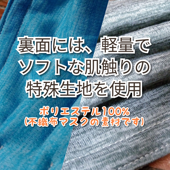 【普通】\\蒸れないマスク//(白✕ブルー)夏マスク、日除けマスク、運動やランニングに　 5枚目の画像