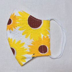 【送料無料】2枚セット リップル子供用立体夏マスク ひまわり柄  花柄 マスク用ゴムあり 4枚目の画像