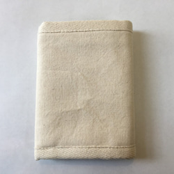 クリームウォレット　コットンキャンバス　二つ折り財布 7枚目の画像