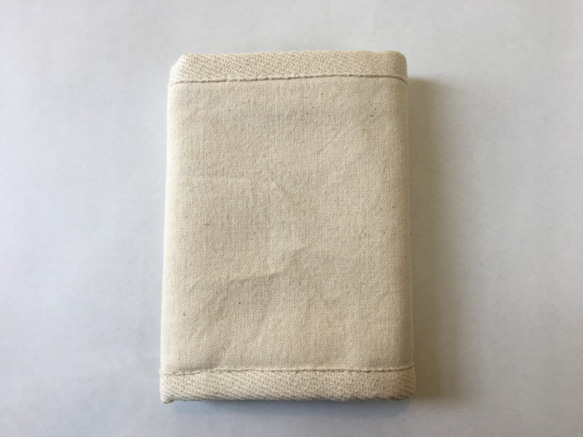 クリームウォレット　コットンキャンバス　二つ折り財布 7枚目の画像