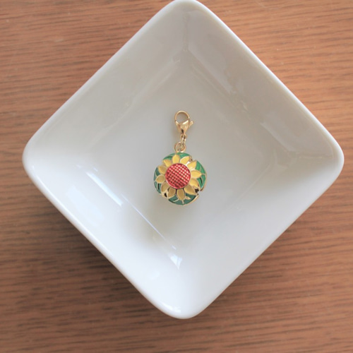 再販/受注後製作】ちりちりかわいい鈴チャーム ひまわり その他雑貨