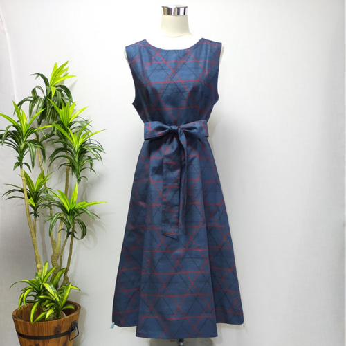 着物リメイク　Aラインワンピース【2309】 着物リメイク】縫い方／Aラインワンピース作り方／Refashion