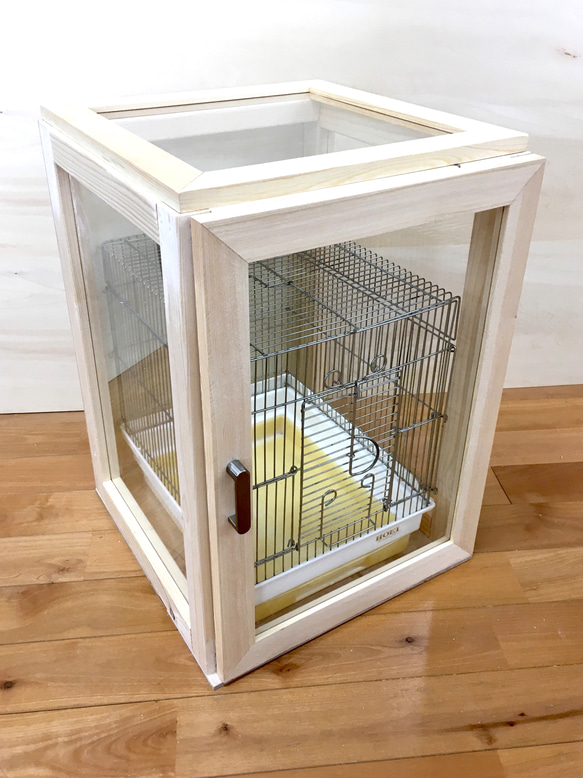 鳥・小動物 アクリルゲージ 冬の防寒、呼び鳴き対策に 防音・防