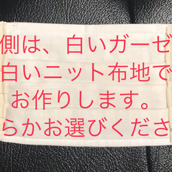 プリーツマスク　（男女兼用）　ノーズワイヤー入り　レトロな花　赤　仕上がり薄め 3枚目の画像