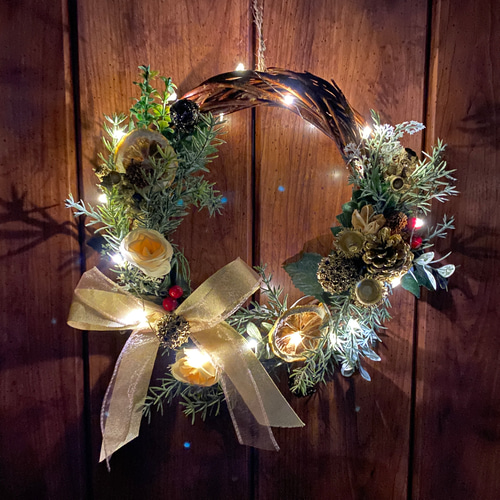 ☆送料無料☆LEDで光る♪天然素材とプリザーブド、アーティフィシャル