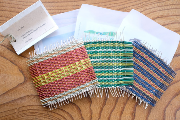 い草手織りコースター3種セット 2枚目の画像