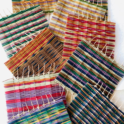 い草手織りコースター作り体験キット（早島のひだまり/ナチュラル系5色セット） 6枚目の画像