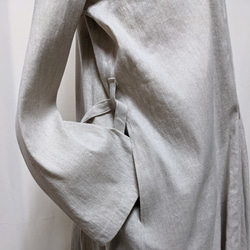 NEW♪コットンリネン・ストレッチのカシュクールコートドレス 10枚目の画像