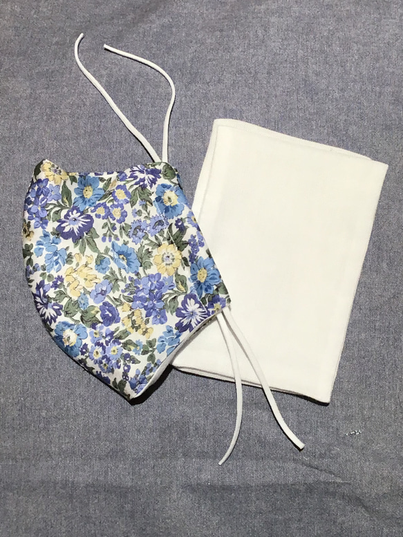 LibertyPrintの立体マスクインナー2枚とゴム付き 2枚目の画像