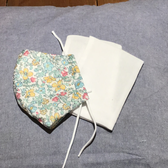 LibertyPrintの立体マスクインナー2枚とゴム付き 2枚目の画像