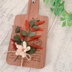 とうがらしのフラワーリース＊壁掛け＊厄除け＊玄関飾り リース f