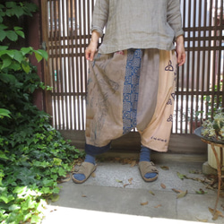 専用になりました❣️手ぬぐい鉄媒染×柿渋染めサルエルパンツ 0_3db824ab045f6faf40b73ef664c6