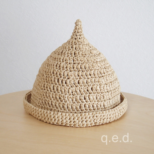 麦わらとんがり帽【ナチュラル】 帽子(ベビー・キッズ) q.e.d. 通販 