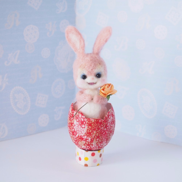 みみ　イースター　うさぎウエスティ　春　羊毛フェルト 春うさぎ イースター飾り ☆ 羊毛フェルト