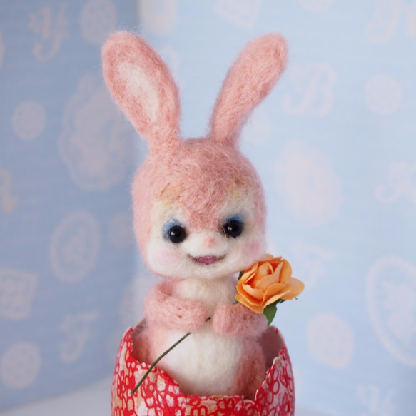粉紅色的復活節兔子 第5張的照片